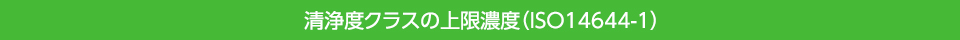 清浄度クラスの上限濃度（ISO14644-1）